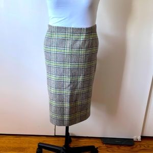 Boden Plaid Wool Skirt